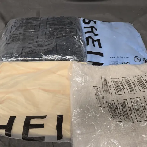 LARGE BOX OF APPROXIMATELY 20 ASSORTED CLOTHING ITEMS IN VARIOUS SIZES, STYLES AND COLOURS