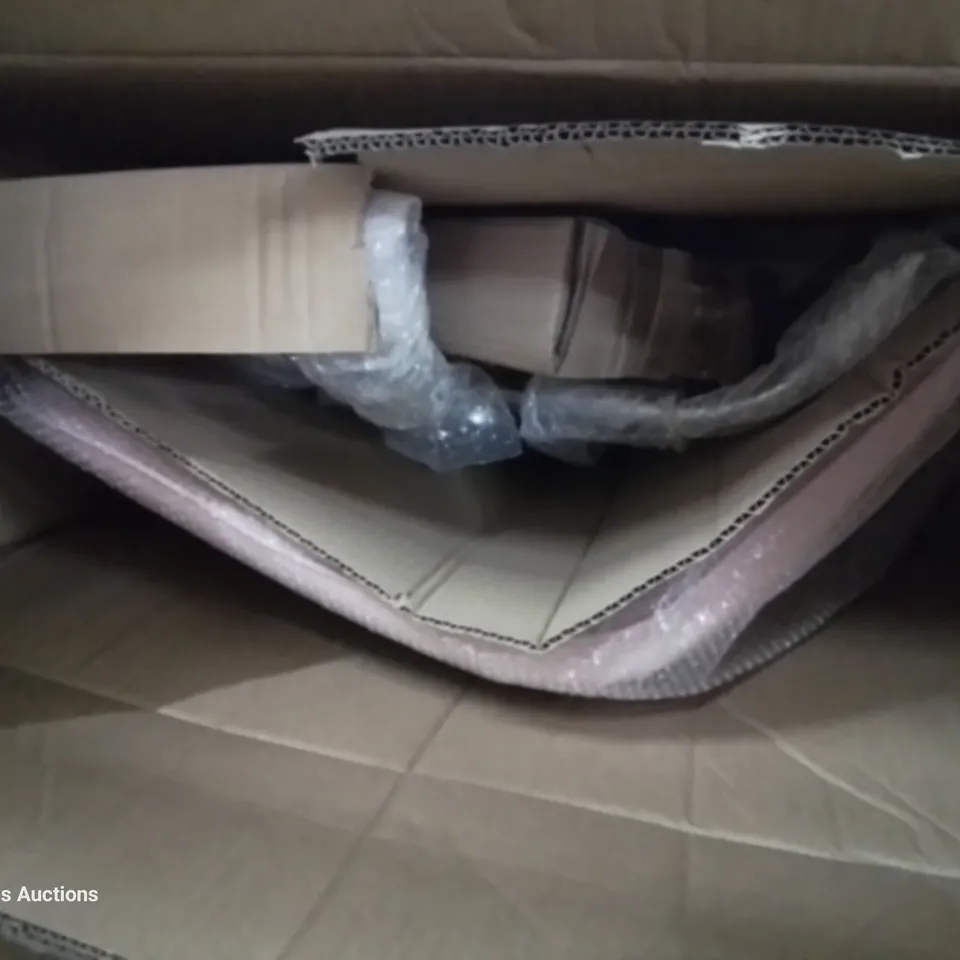 BOXED PINK VELVET OFFICE SWIVEL CHAIR