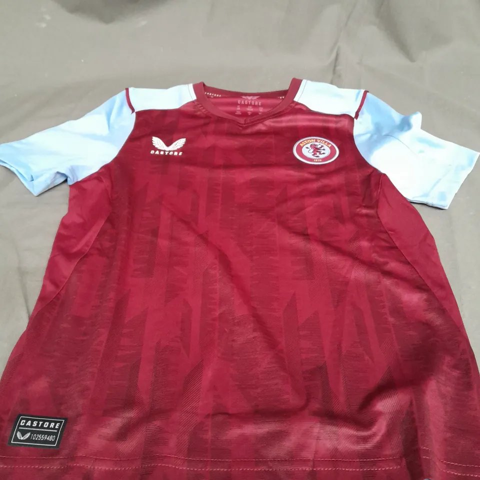 CASTORE ASTON VILLA FOOTBALL SHIRT - JUNIOR MEDIUM