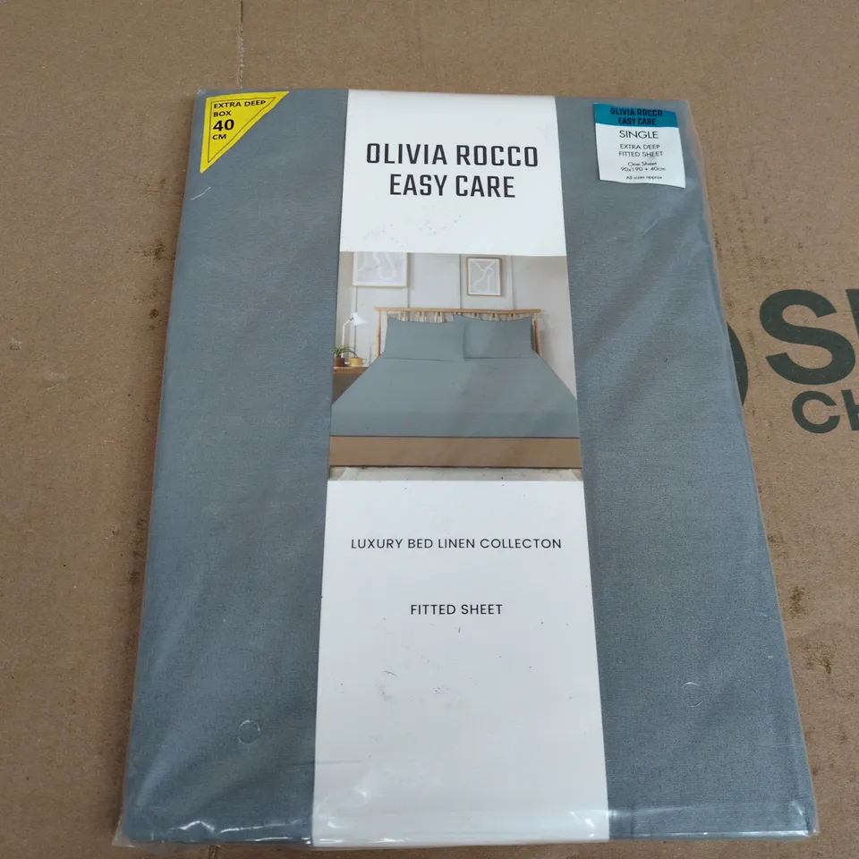 OLIVIA ROCCO EASY CARE LUXURY BED LINEN COLLECTION FITTED SHEET – SINGLE, EXTRA DEEP