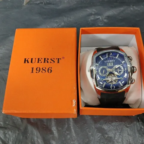 KUERST BOXED WATCH - NAVY 