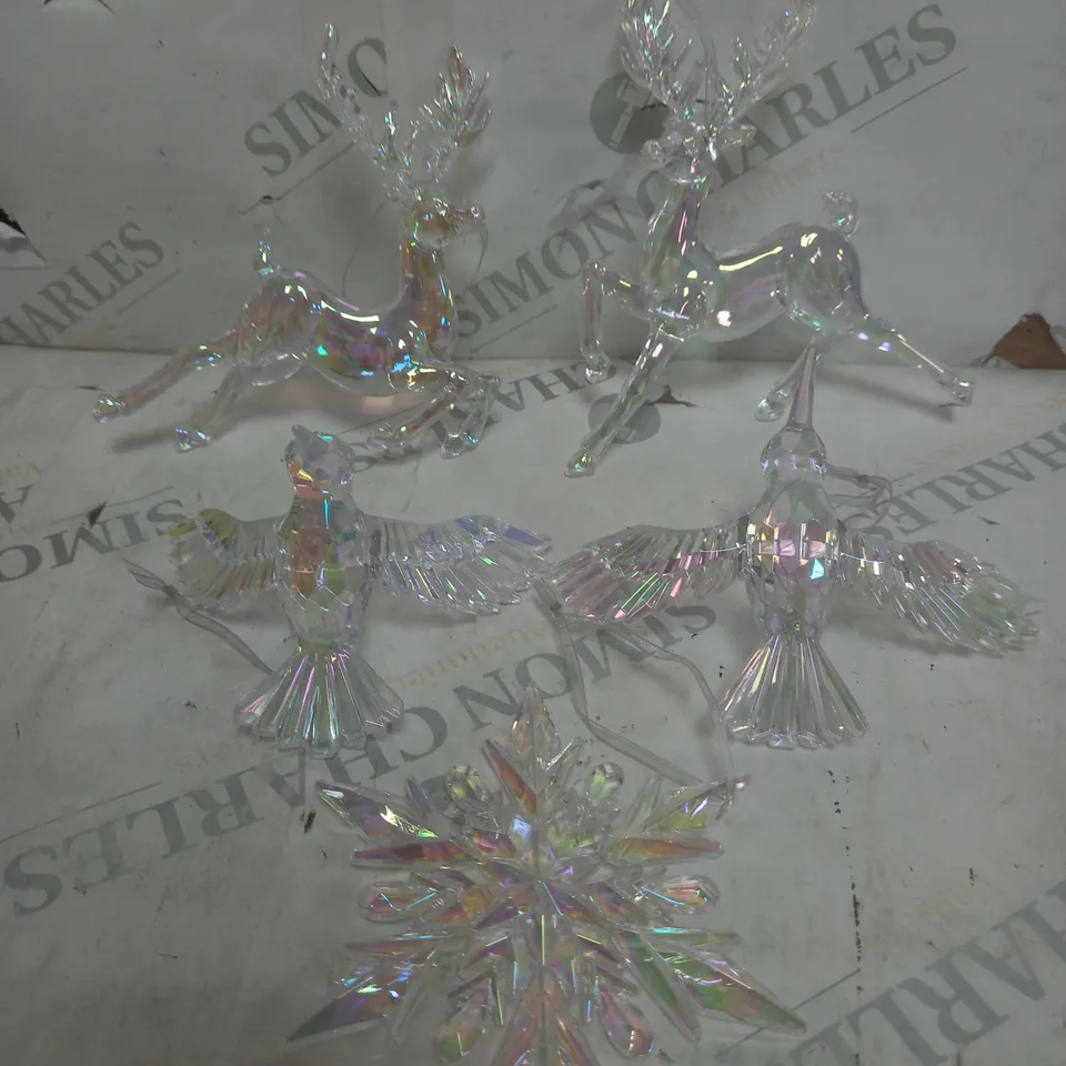 BOXED JM BY JULIEN MACDONALD IRIDESECENT DECORATIONS