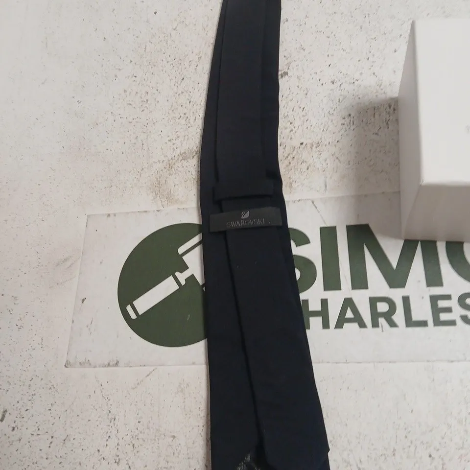 SWAROVSKI BLACK NECK TIE – BOXED WITH SWAROVSKI CARDS