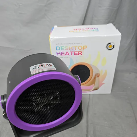 BOXED PLUG IN DESKTOP HEATER 