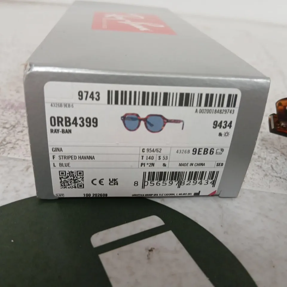 RAY-BAN ORB4399 SUNGLASSES – HAVANA/TORTOISE FRAME WITH BLUE LENSES