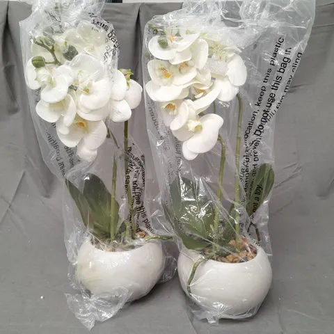 OUTLET HOME REFLECTIONS SET OF 2 REAL TOUCH CERAMIC POT