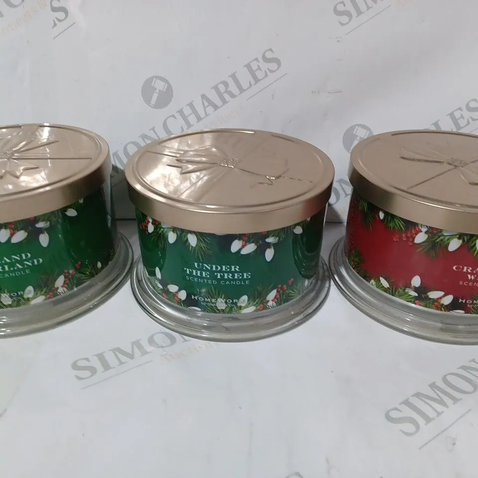 BOXED HOMEWORX CHRISTMAS THEMED SCENTED CANDLES