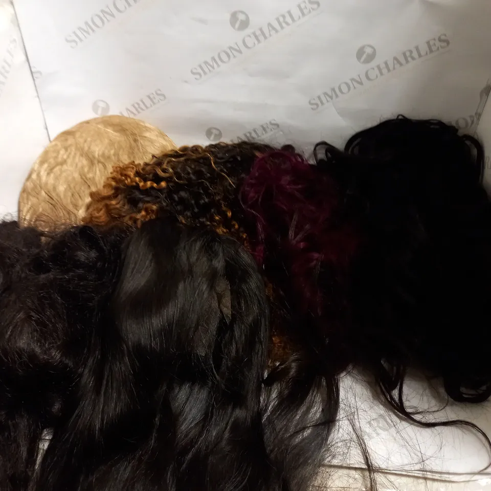 6 ASSORTED WIGS