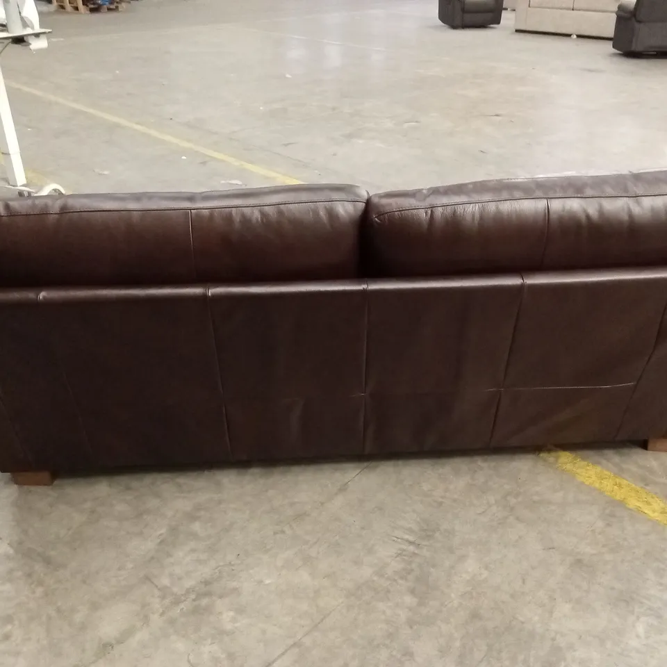 BAILEY 4 SEATER LEATHER SOFA - CHOCOLATE RRP £849
