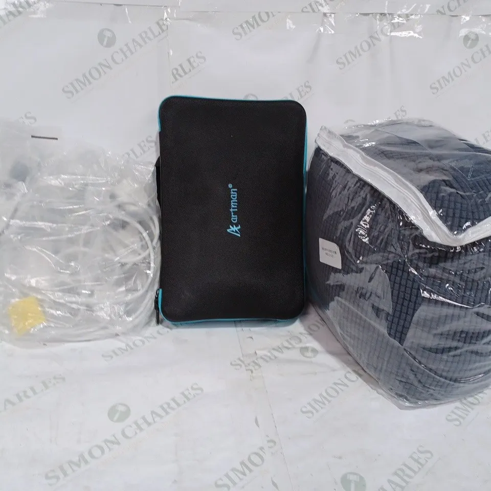 BOX TO CONTAIN APPROX. 6 X ASSDORTED HOUSEHOLD PRODUCTS. INCLUDES HEATING BLANKET CONTROLLER, VARIOUS COVERS, FABRICS ETC 