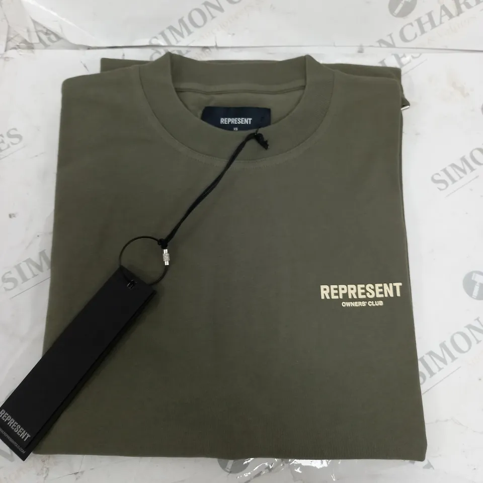 REPRESENT KHAKI T-SHIRT - XS