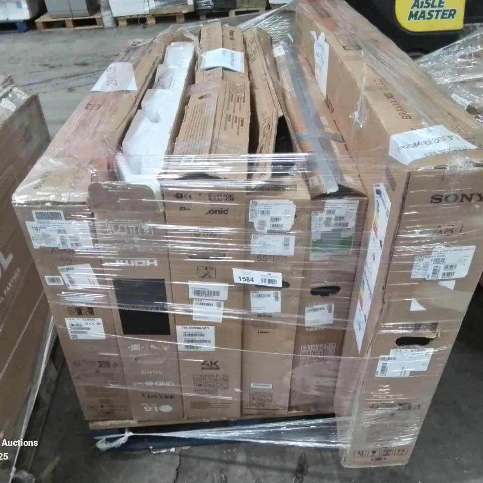 PALLET CONTAINING APPROXIMATELY 6 MIXED BRAND TELEVISIONS SIZES VARY