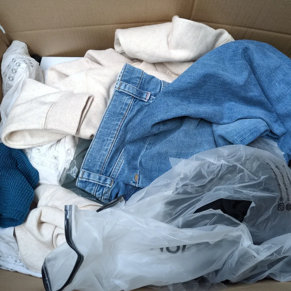 APPROXIMATELY 20 ASSORTED CLOTHING AND FASHION PRODUCTS IN VARIOUS STYLES AND SIZES - COLLECTION ONLY