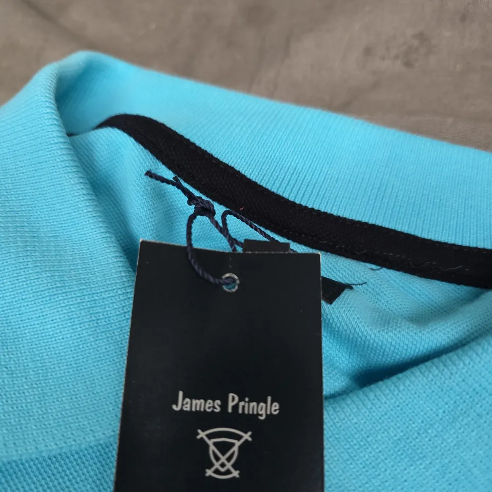 JAMES PRINGLE MEN'S POLO SHIRT - TURQUOISE - SIZE M