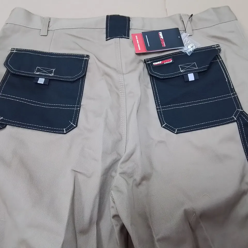 TUFF STUFF EXCEL WORK TROUSERS IN STONE - 40 / L 30 REG