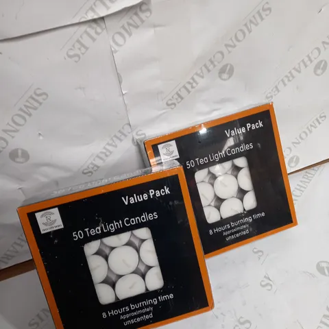 LOT OF 2 50 TEA LIGHTS
