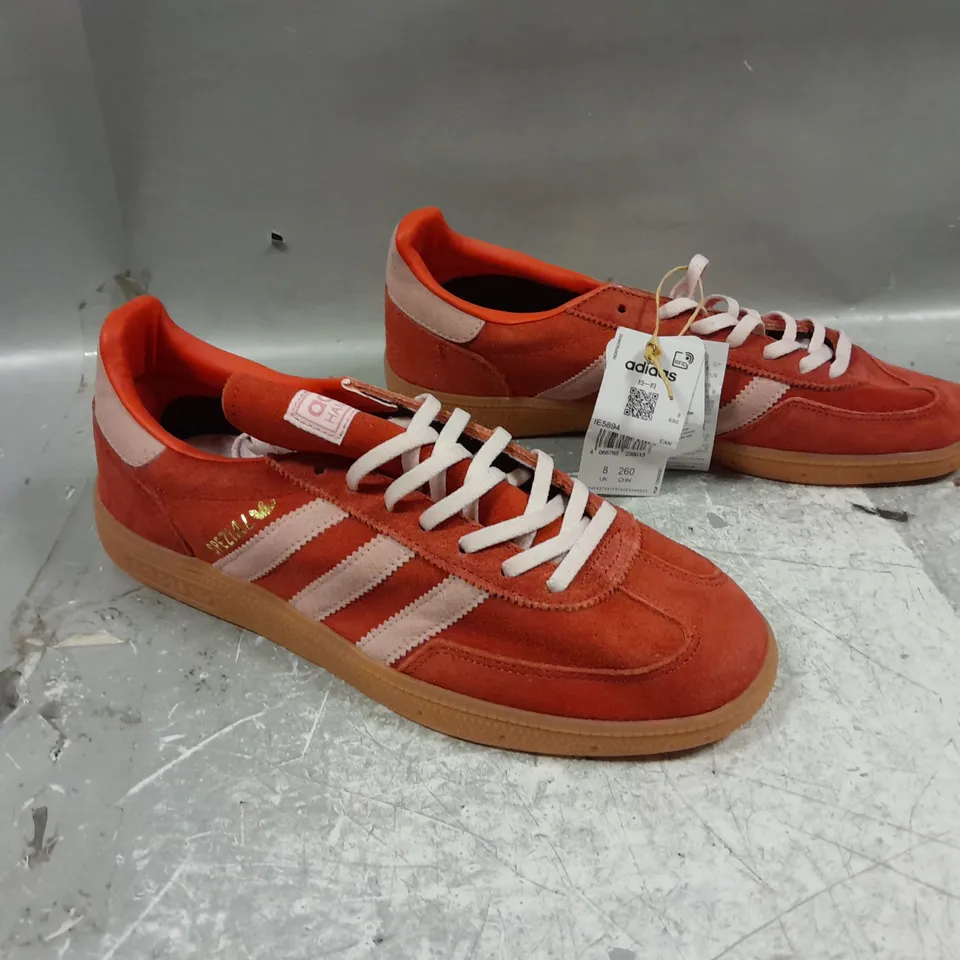 UNBOXED PAIR OF ADIDAS HANDBALL SPEZIAL RED/PINK UK 8 
