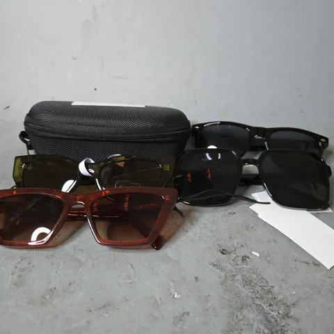 APPROXIMATELY 12 ASSORTED VISION CARE ITEMS TO INCLUDE - SUNGLASSES , CARRY CASES 