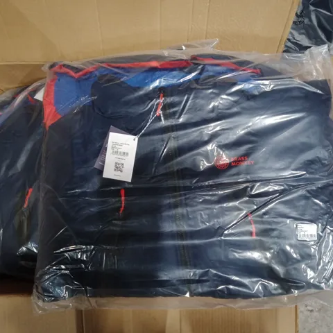 BOX OF APPROXIMATELY 8X BRAND NEW BRASS MONKEY UNISEX DIP COAT- NAVY // SIZE: M