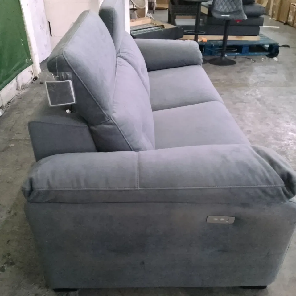 QUALITY DESIGNER ELECTRIC RECLINER 2PCS 3 SEATER SOFA - GREY FABRIC