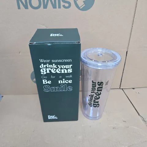 BOXED FREE SOUL DRINK YOUR GREENS CUP
