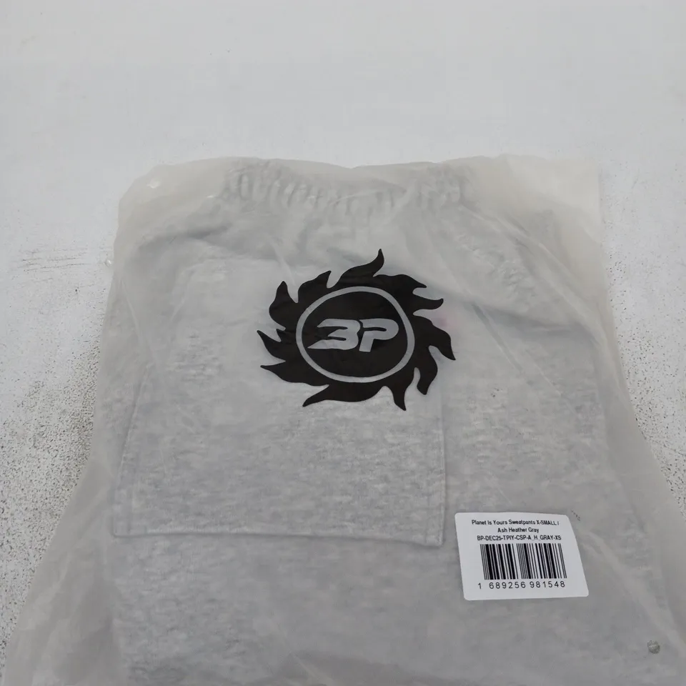 BAGGED BROKEN PLANET PLANET IS YOURS SWEATPANTS – ASH HEATHER GRAY – XS