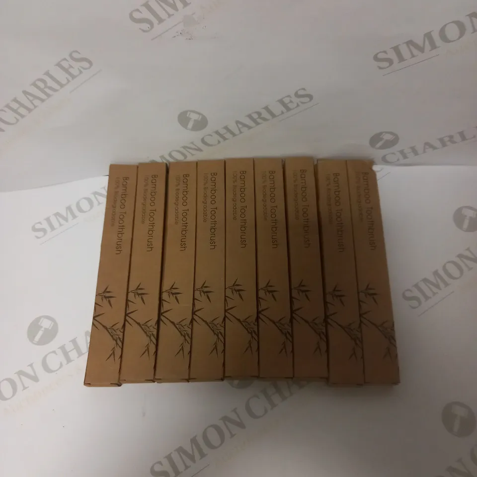 LOT OF 9 BAMBOO MANUAL TOOTHBRUSHES 