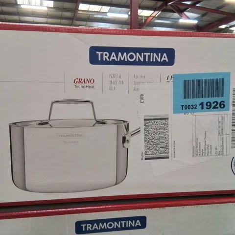 BOXED TRAMONTINA STAINLESS STEEL SAUCEPAN