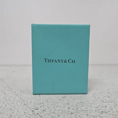 TIFFANY & CO. STAINLESS STEEL NECKLACE WITH TURQUOISE HEART CHARM