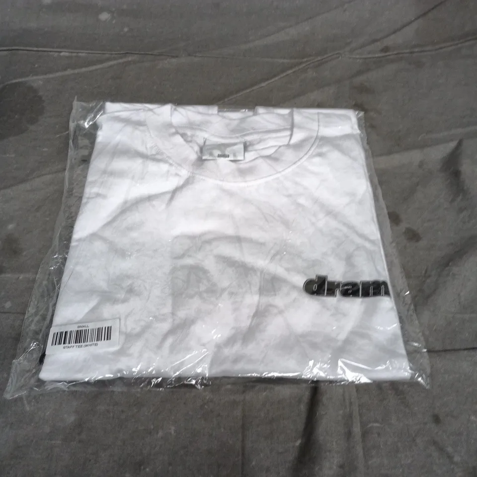 DRAMA STAFF TEE IN WHITE SIZE S