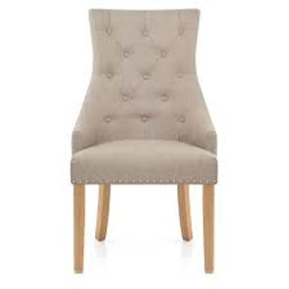 BOXED PAIR OF WARWICK DINING CHAIRS - GREY/OAK EFFECT COLLECTION ONLY RRP £229