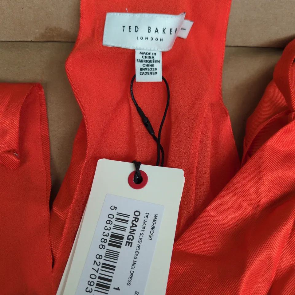 TED BAKER LONDON ORANGE DRESS SIZE 1