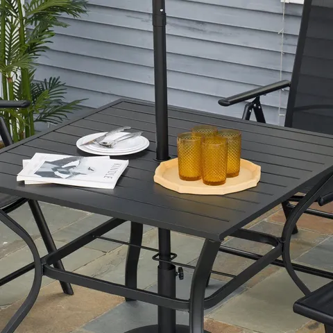 BOXED GRANTSBURG SQUARE 4-PERSON 94CM L OUTDOOR DINING TABLE (1 BOX)