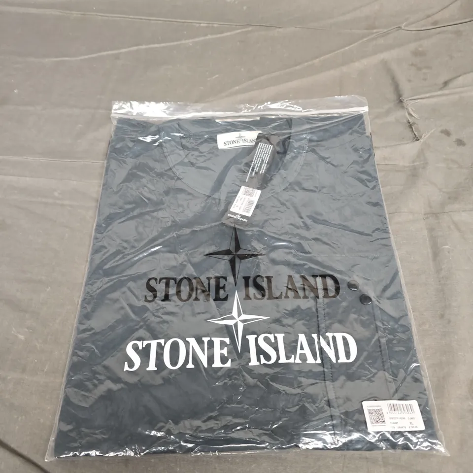 BAGGED STONE ISLAND GREY TEE - SIZE XL