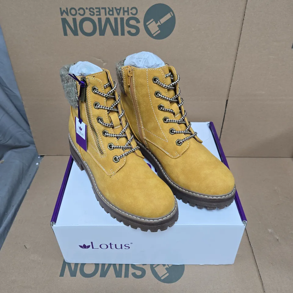 LOTUS LAURYN BOOTS YELLOW – UK 7