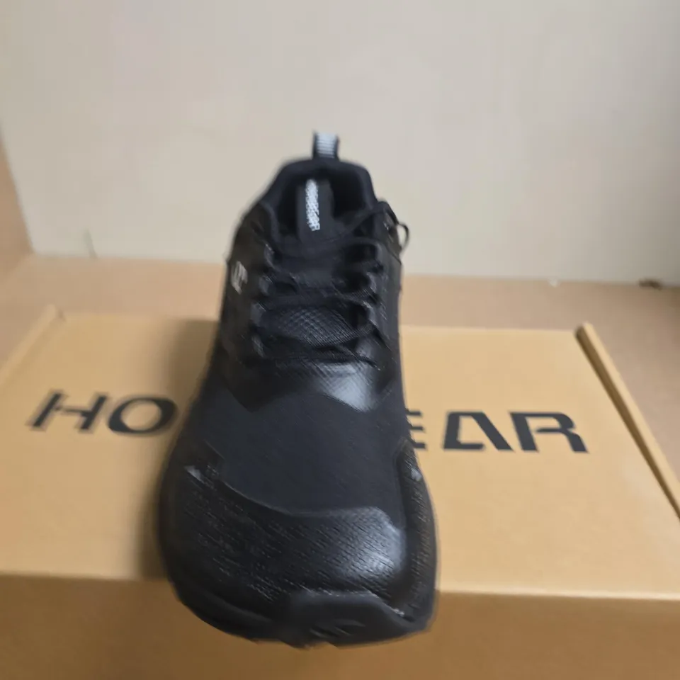 BOXED PAIR OF HOBIBEAR BLACK TRAINERS - SIZE 37