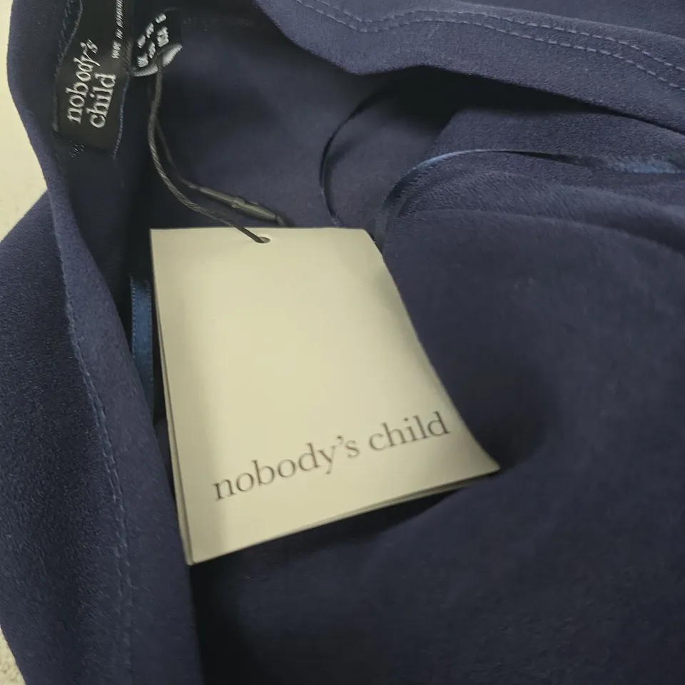 NOBODY'S CHILD NAVY HALTER NECK MIDI DRESS – UK 10 (EU 38, US 6) - TAG ATTACHED