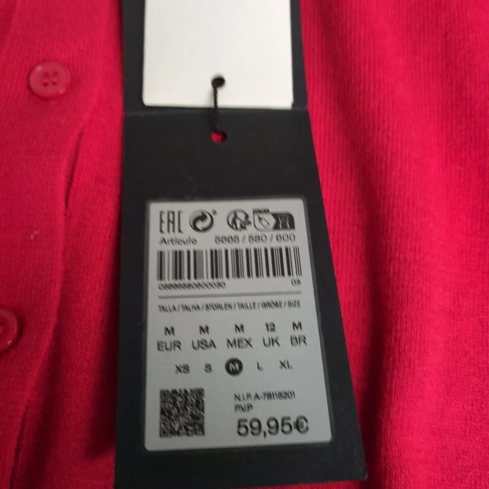 MASSIMO DUTTI PINK CARDIGAN – WOMEN'S, SIZE M