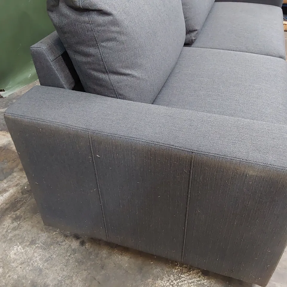 DESIGNER   THREE SEATER SOFA GREY FABRIC 