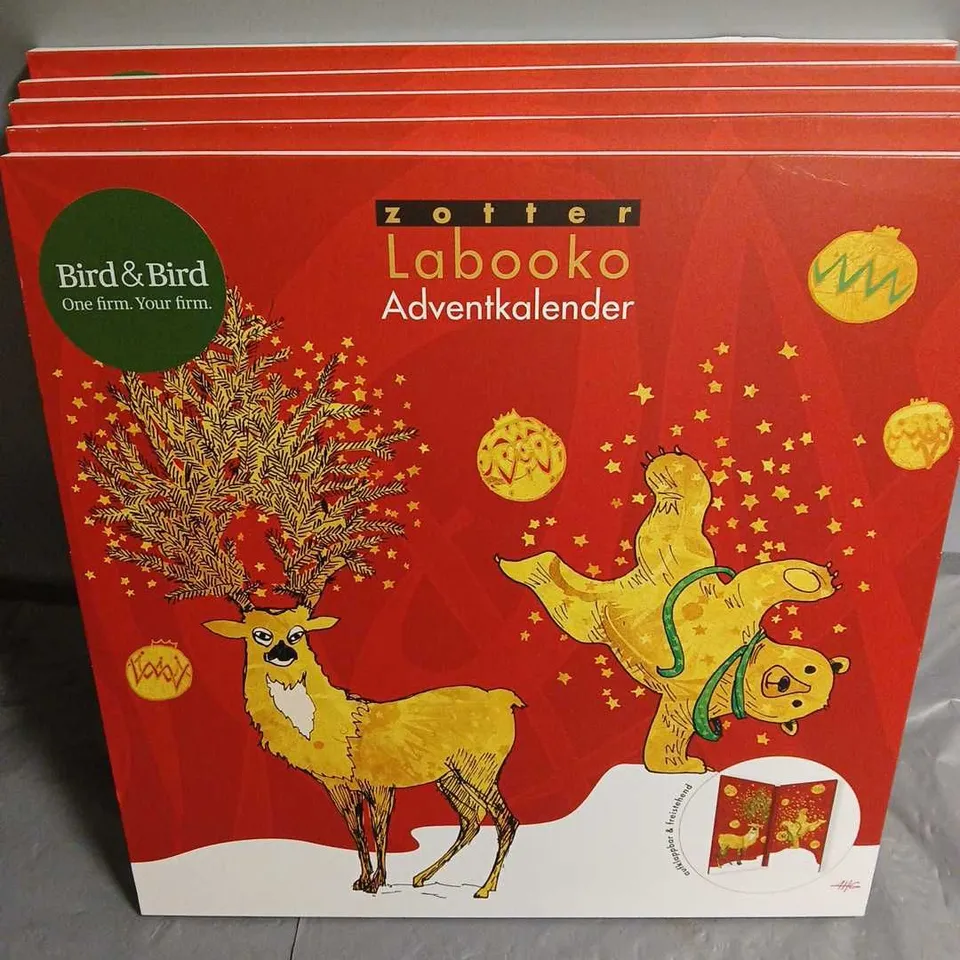 LOT OF 5 ZOTTER LABOOKO ADVENT CALENDERS