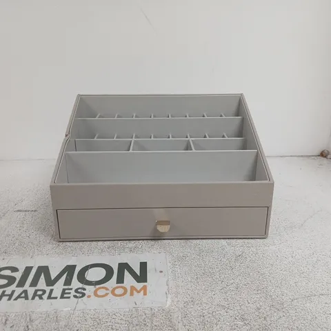 STACKERS JEWELLERY STORAGE BOX WITH MULTI-COMPARTMENT TRAY AND DRAWER
