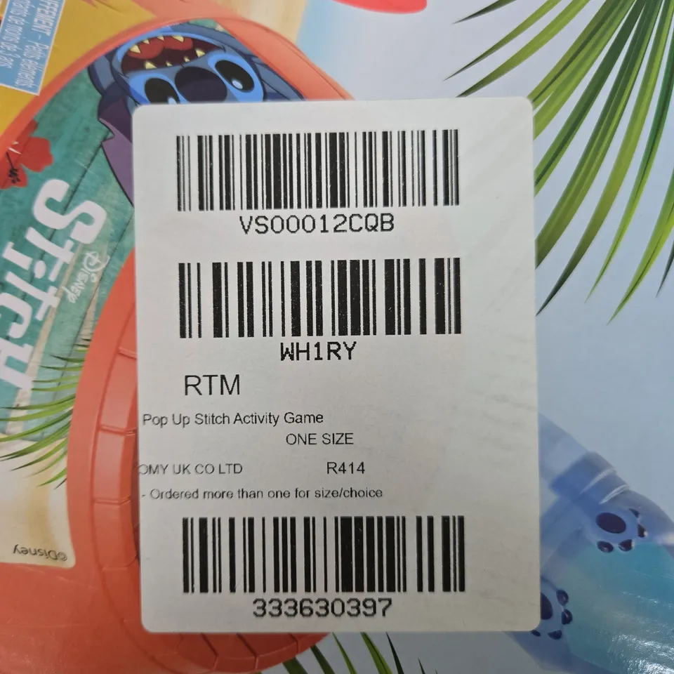 DISNEY STITCH POP UP TOY GAME – BOXED (TOMY)