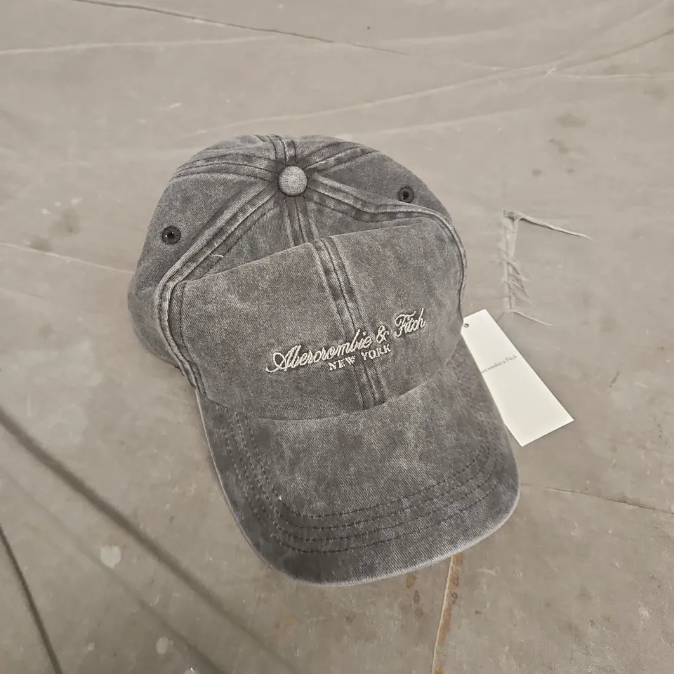 ABERCROMBIE & FITCH NEW YORK CAP IN DARK GREY