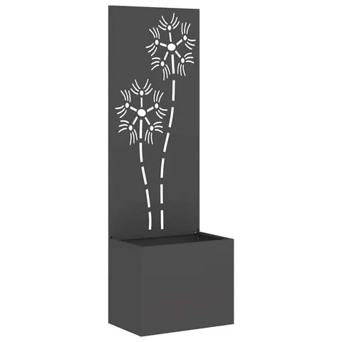 BOXED VIDAXL GARDEN PRIVACY SCREEN BLACK 50 X 32 X 150 CM COLD-ROLLED STEEL