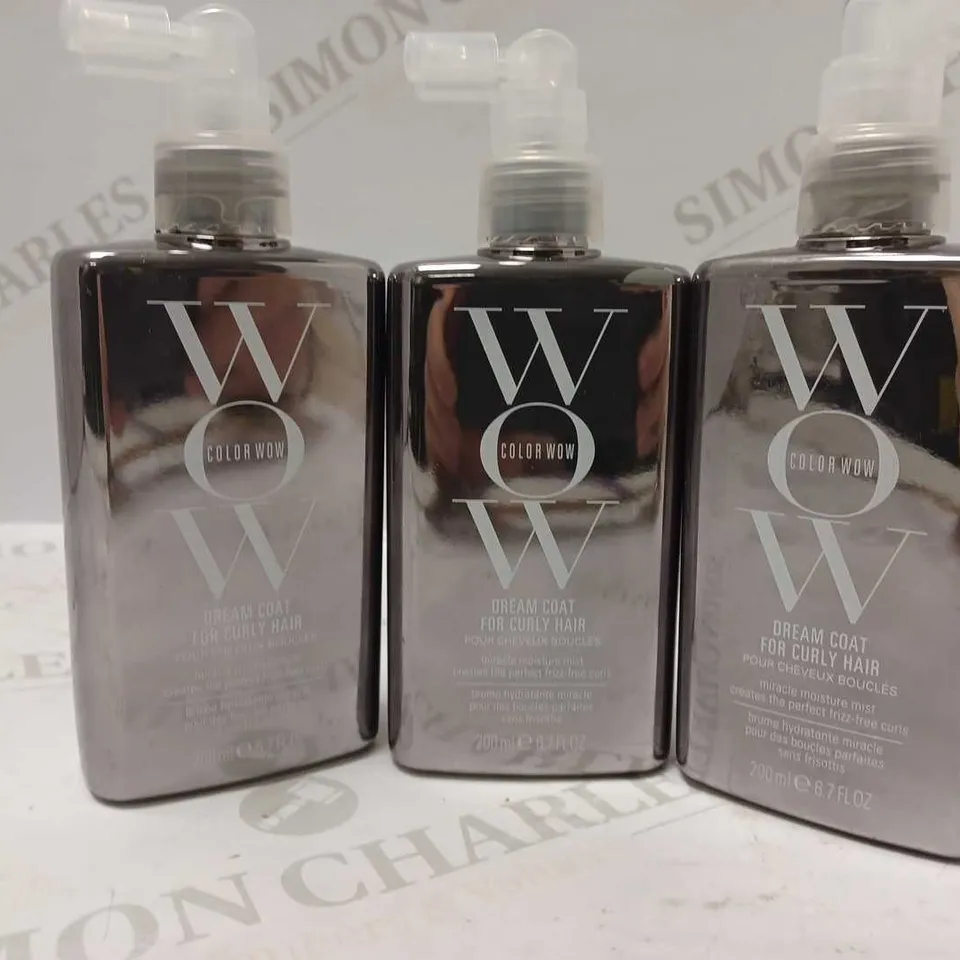 LOT OF 3 COLOR WOW DREAM COAT FOR CURLY HAIR 200ML