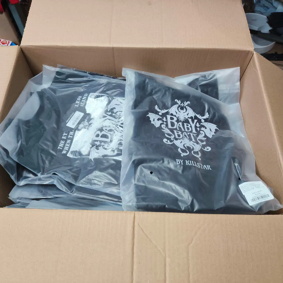 LOT OF APPROXIMATELY 50 BRAND NEW KILLSTAR ADA'S SPIRIT TOPS IN BLACK - UNCHECKED SIZES