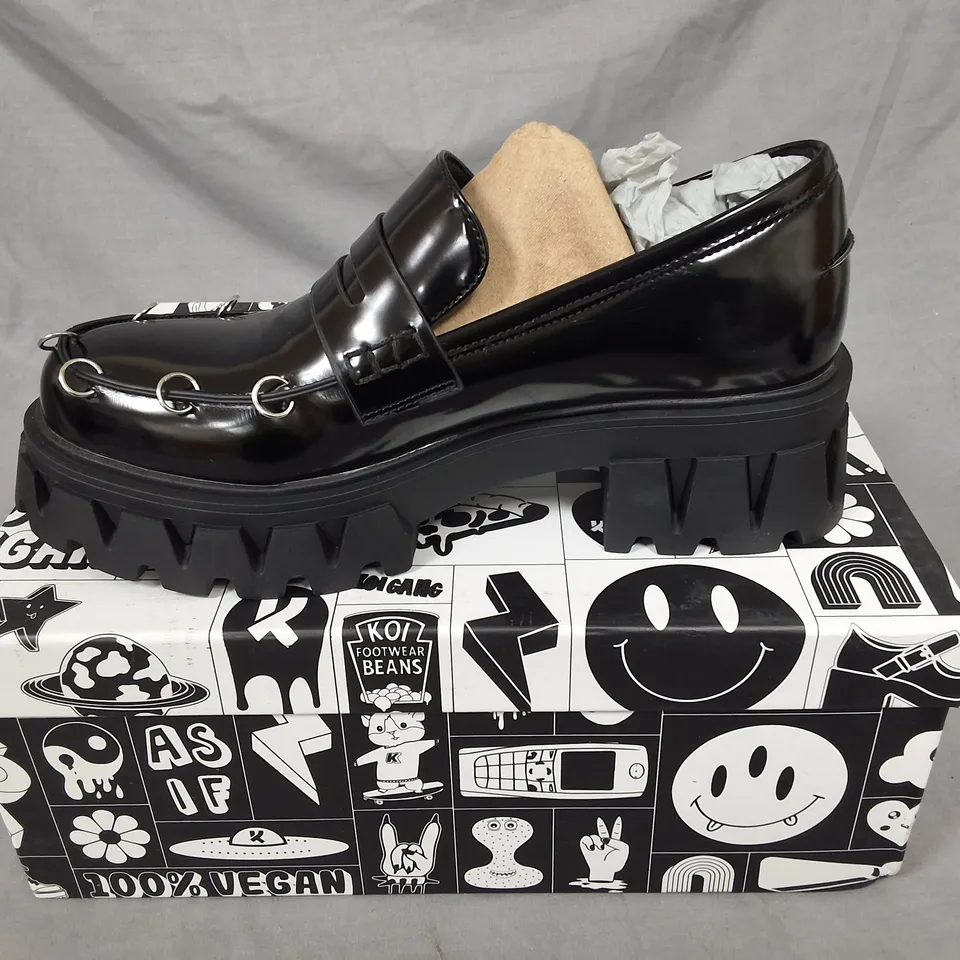 KOI GENSAI CYBER PUNK LOAFERS, BLACK - SIZE 5