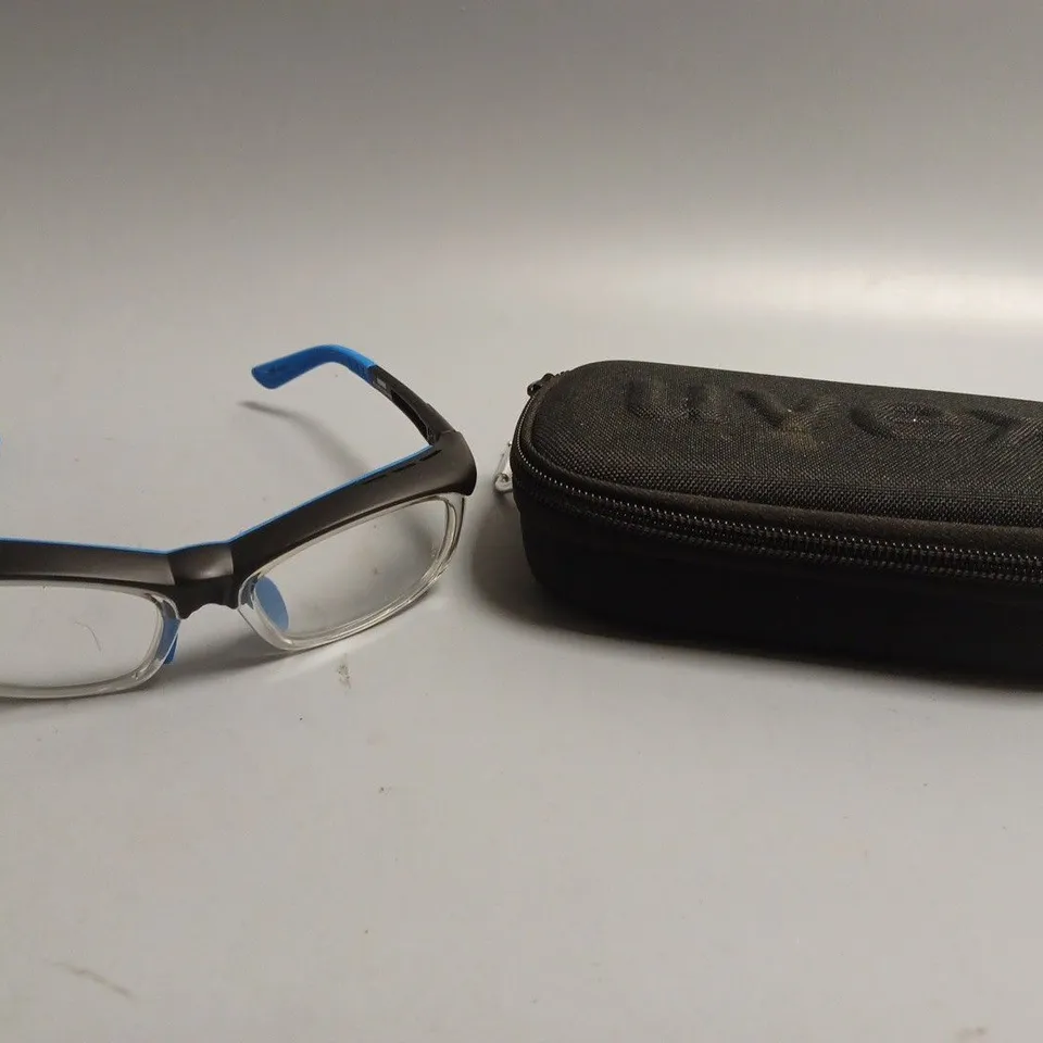 UVEX 5514 PRESCRIPTION SAFETY GLASSES IN BLACK/BLUE