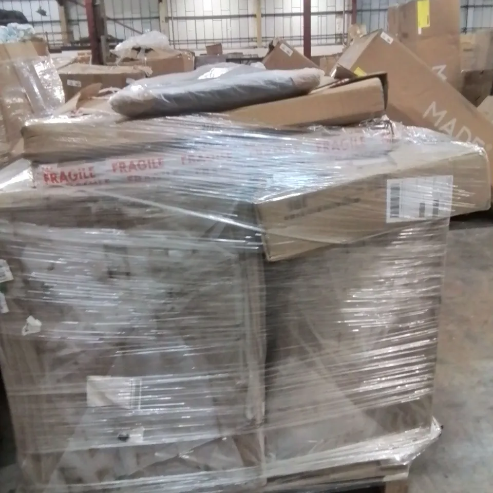 PALLET CONTAINING EVIE CHANGING UNIT,HEADBOARD,MORE