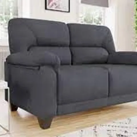 BOXED MADRID TWO SEATER SOFA PLUSH GREY FABRIC (1 BOX)